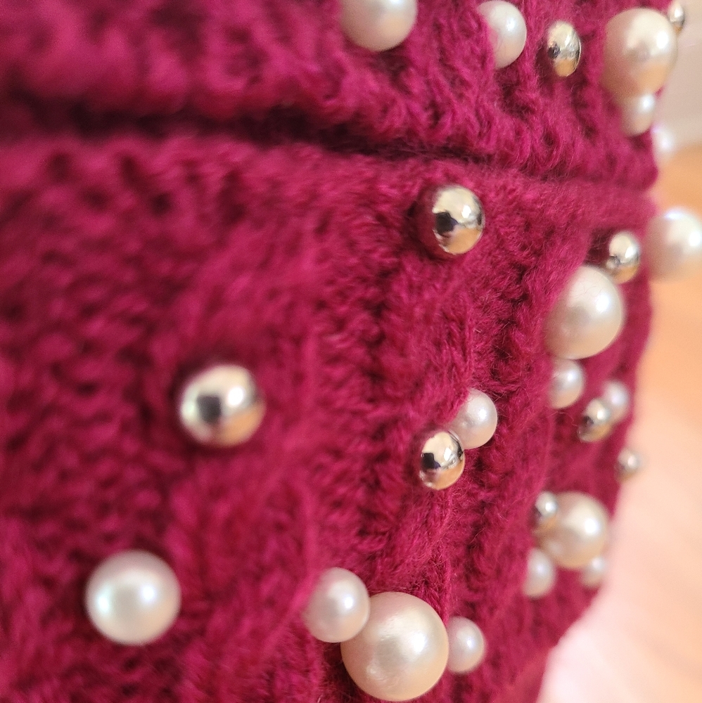 NWT- Raspberry and Pearl Boot Topper / Leg Warmer - Picture 2 of 6